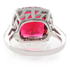 Anillo de Plata de Ley con Granate Rojo