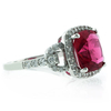 Anillo de Plata de Ley .925 con Granate Rojo