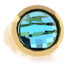Hermoso Anillo de Plata con Topacio Azul, Anillo Martillado