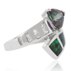 Anillo de Plata con Topacio Místico y Opalo