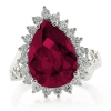 Anillo Elegante de Plata .925 con Rubi