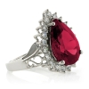 Anillo Elegante de Plata .925 con Rubi