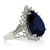 Anillo Elegante de Plata .925 con Zafiro Azul