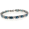 Elegante Pulsera de Plata .925 con Alejandrita (Verde/Azul)