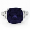 Anillo con una Gema de Zafiro Azul en Plata .925