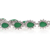 Hermosa Pulsera de Plata de Ley .925 con Esmeraldas