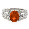 Anillo con una Gema de Ópalo Rojo en Plata .925
