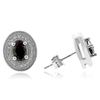 Aretes de Plata .925 con Topacio Místico e Incrustaciones