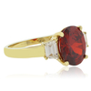 Anillo de Opalo de Fuego en Plata .925 con un Baño de Oro 14K