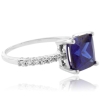 Anillo Elegante de Zafiro en Plata