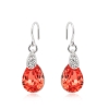 Hermosos Aretes de Cristal Swarovski en Gota con Baño de Oro 18K