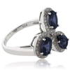 Anillo con 3 Alejandritas Bicolor en Plata 925 ( Azul/Morado )
