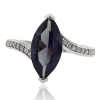 Hermoso Anillo de Alejandrita en Plata Fina ( Azul/Morado )