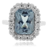 Precioso Anillo con Aguamarina en Plata de Ley