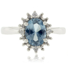 Hermoso Anillo de Plata Fina con Aguamarina