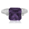 Anillo de Alejandrita Bicolor en Plata 925 ( Morado/Azul )