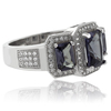 Anillo de Alejandrita en Plata Fina ( Azul/Morado )