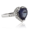 Anillo de Alejandrita en Plata Fina .925 Corte Corazón