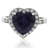 Anillo de Alejandrita en Plata Fina .925 Corte Corazón