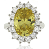Anillo de Citrina Corte Ovalado en Plata 925