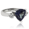 Anillo de Alejandrita Bicolor en Plata 925 ( Azul/Morado )