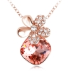 Collar de Swarovski bañado en Oro Rosa de 14K Color Rosa