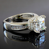 Princess Cut Simulated Diamond Silver Ring