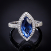 Anillo Hermoso de Alejandrita en Plata ( Azul a Morado )