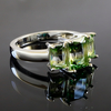 Anillo de Plata .925 con 3 Gemas de Turmalina