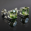 Aretes de Plata .925 con Turmalina Verde