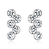 Aretes de Cristal Swarovski en Forma de Círculos