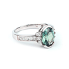 Anillo de Plata con Alejandrita Bicolor ( Azul/Verde)