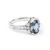 Anillo de Plata con Alejandrita Bicolor ( Azul/Verde)