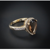 Anillo con Baño de Oro 14K y Topacio