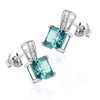Hermosos Aretes con Piedras de Alejandrita en Plata de Ley