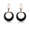 Hermosos Aretes Redondos color Negro