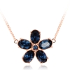 Collar Swarovski de Flor Azul