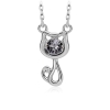 Bonito Collar de Gato Color Negro de Cristal Swarovski