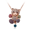 Bonito collar de Osito con Baño de Oro Rosa de 18K