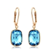Preciosos Aretes de Cristal Swarovski Color Aquamarina