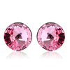 Aretes Solitarios de Color Rosa de Cristal Swarovski