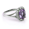 Anillo de Alejandrita en Plata de Ley .925 ( Azul/Morado )