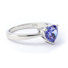 Anillo de Tanzanita en Plata de Ley 925 Corazón