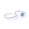 Doble Anillo Alejandrita Con Plata Solido