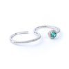Doble Anillo Alejandrita Con Plata Solido
