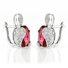 Aretes de Plata Fina .925 con Turmalina Rosa