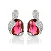 Aretes de Plata Fina .925 con Turmalina Rosa