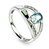 Oval-Cut Alexandrite Sterling Silver Ring with White Opal