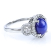 Anillo de Estrella Azul Plata 925
