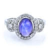 Anillo de Estrella Azul Plata 925